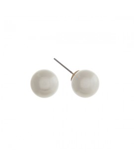 Boucles d'oreilles puces perle de culture ronde blanche
